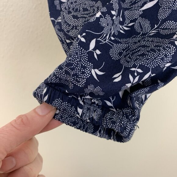 Janie & Jack Girls 3 3T Romper Jumpsuit Navy Blue Ruffle Summer Spring - Picture 10 of 16